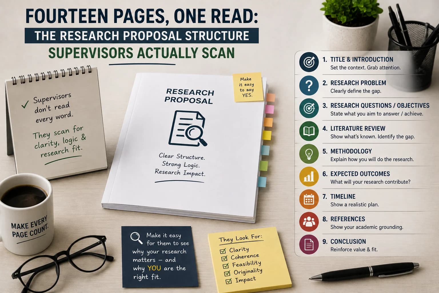 Fourteen Pages, One Read: The Research Proposal Structure Supervisors Actually Scan